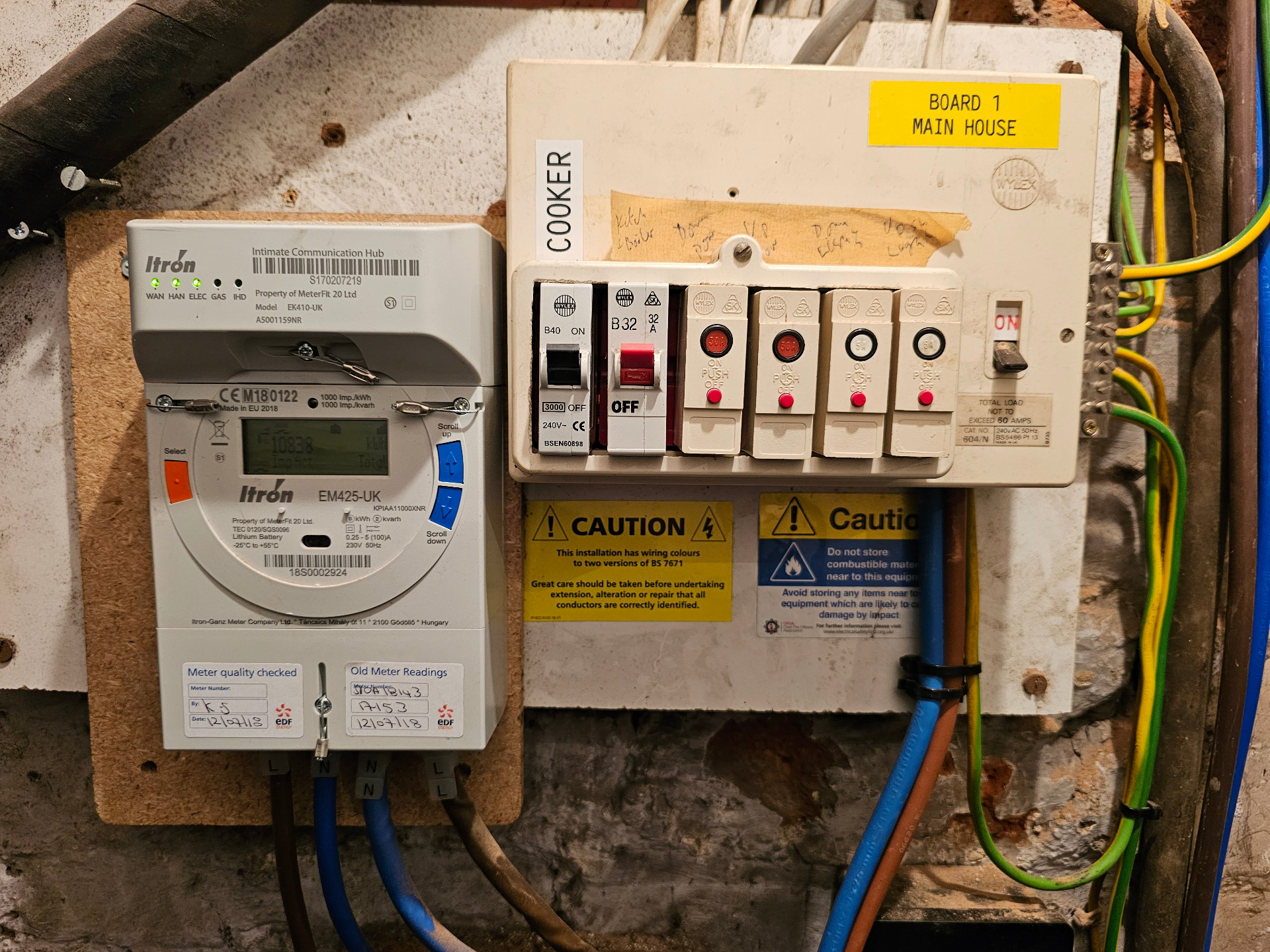 Before — Consumer unit replacement
